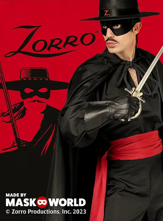 Gambar topeng Zorro