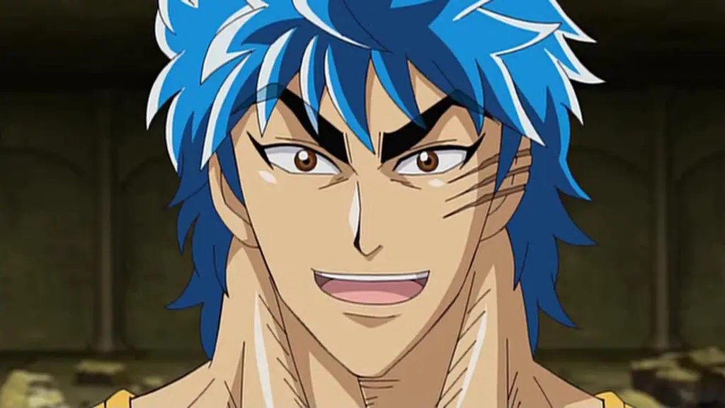 Toriko dan Komatsu sedang memasak bersama