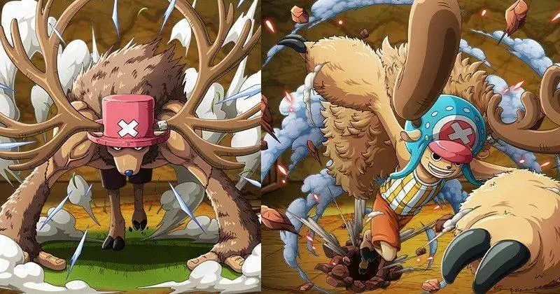 Gambar transformasi Chopper One Piece setelah memakan Rumble Ball