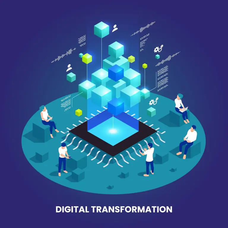 Ilustrasi transformasi digital menuju era baru