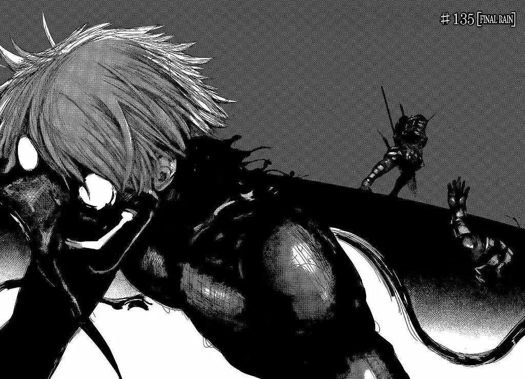 Transformasi Kaneki Ken dari manusia menjadi ghoul