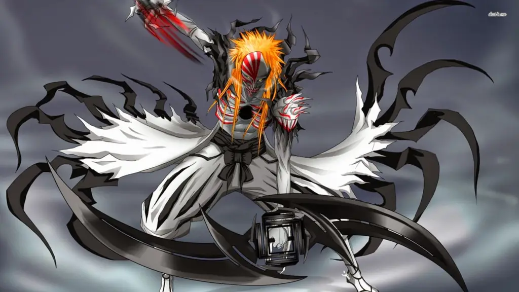 Ichigo Kurosaki dalam bentuk Hollowfikasi