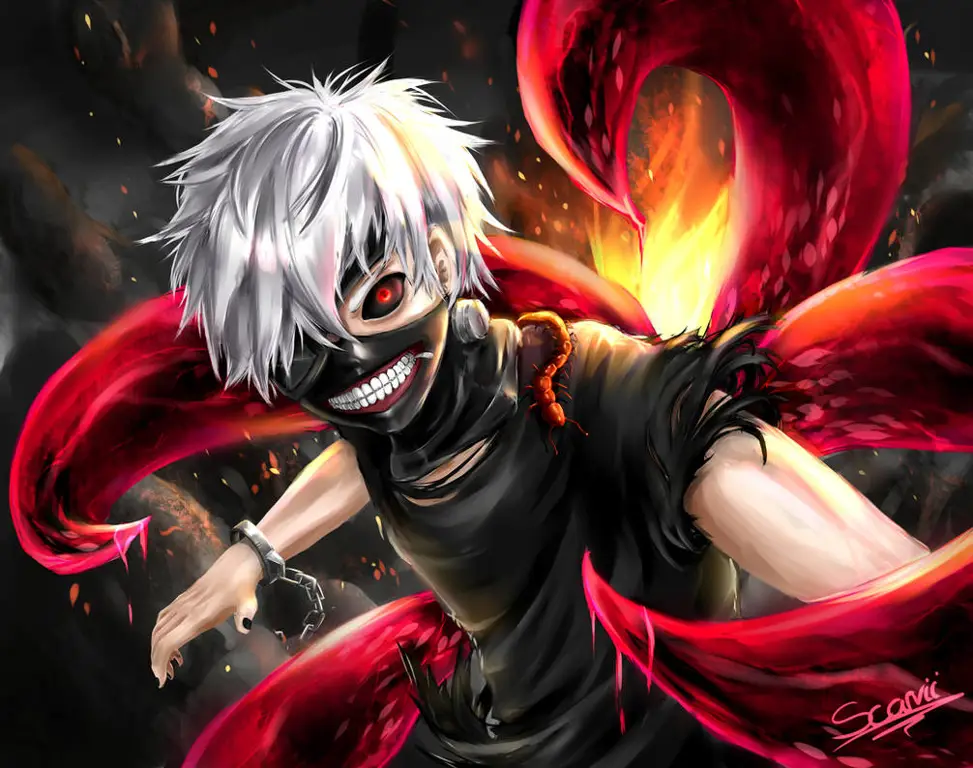 Potret Kaneki Ken, tokoh utama Tokyo Ghoul