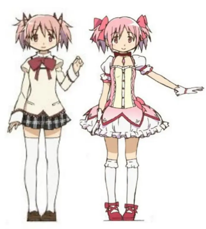 Adegan transformasi magical girl di Madoka Magica