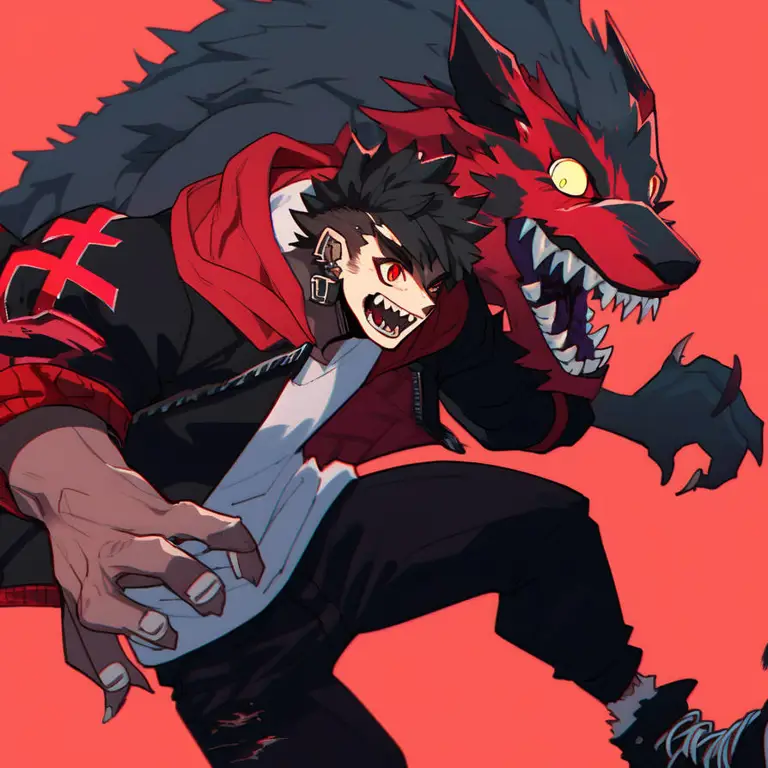 Gambar transformasi anime wolf boy menjadi serigala