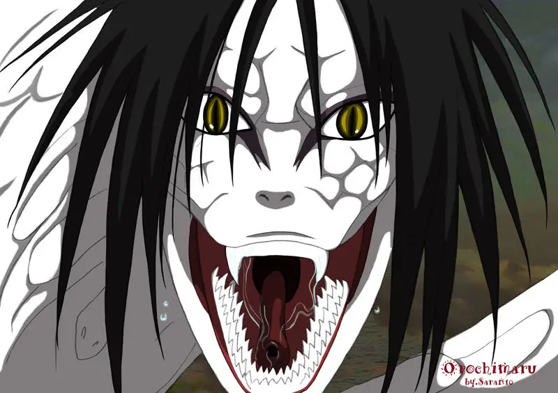 Orochimaru dalam wujud ularnya di Naruto