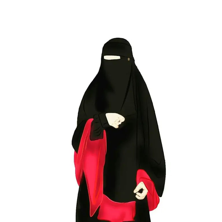 Desain modern anime muslimah bercadar yang stylish dan elegan