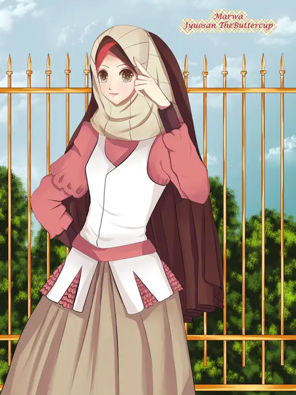 Desain-desain fashion hijab anime yang stylish dan modern