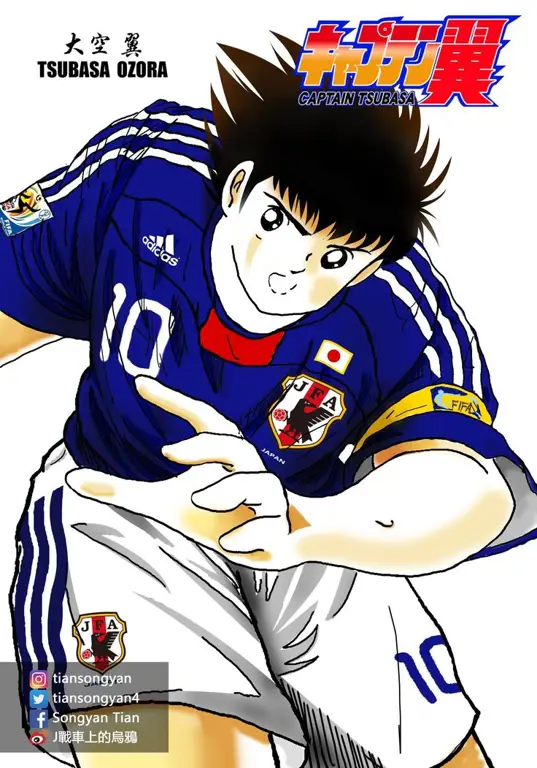 Gambar Tsubasa Ozora di Captain Tsubasa J