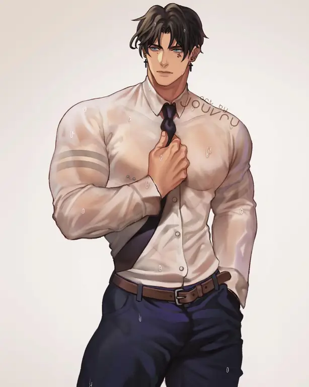 Tubuh Atletis dalam Anime Gambar karakter anime dengan otot yang kekar