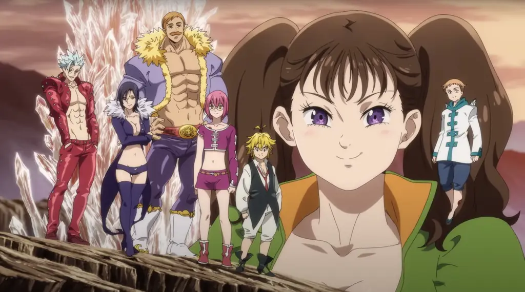 Tujuh Dosa Maut dan sekutunya Para karakter utama dalam anime Nanatsu no Taizai