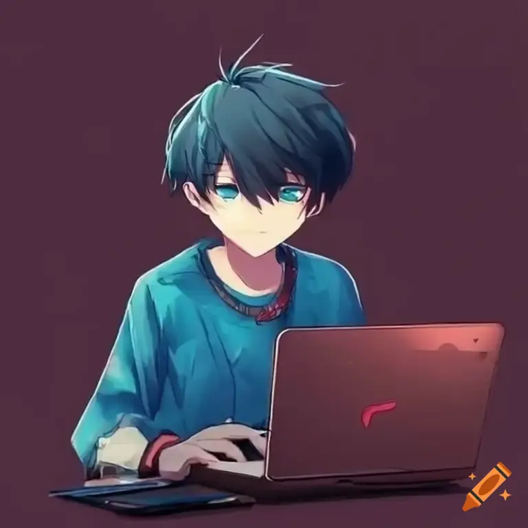 Gambar tutorial coding dengan gaya anime