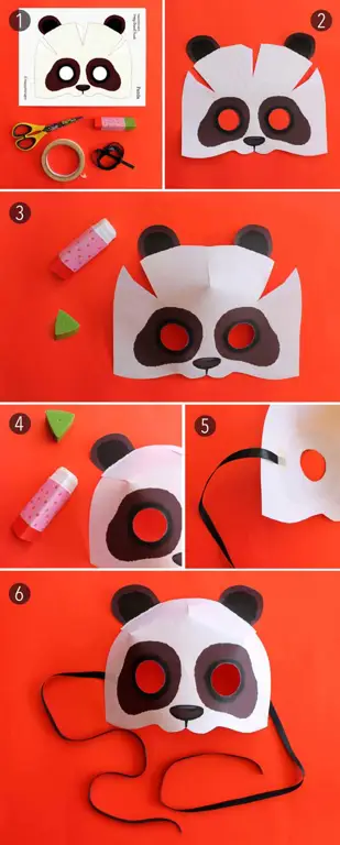 Tutorial membuat topeng panda sendiri