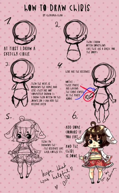 Tutorial menggambar anime chibi yang mudah