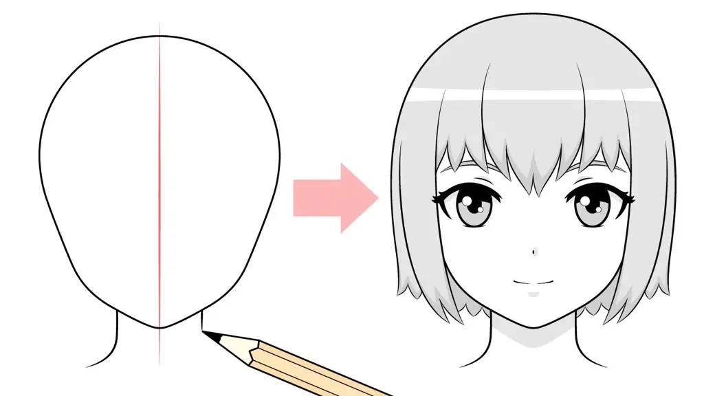 Langkah demi langkah menggambar sketsa wajah anime wanita