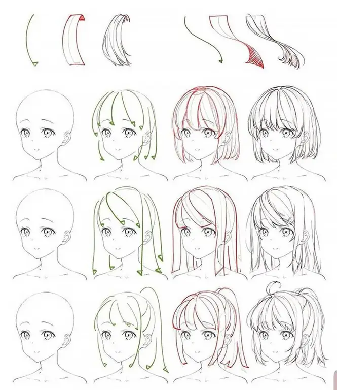 Gambar tutorial sketsa anime