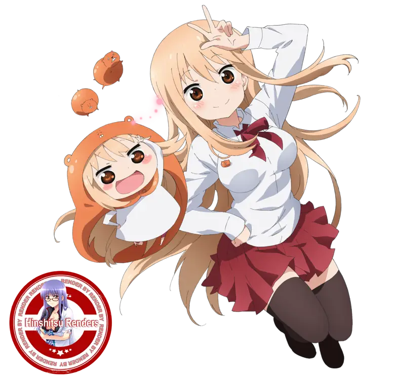 Umaru-chan dengan seragam sekolahnya