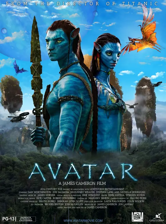 Poster film Avatar dengan resolusi tinggi