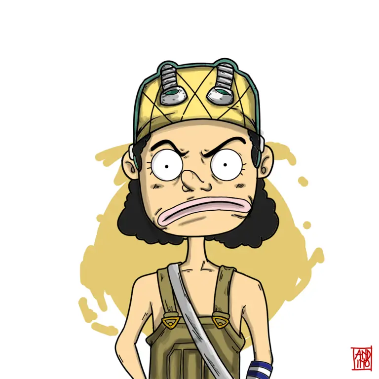 Gambar Usopp One Piece versi chibi yang lucu dan menggemaskan