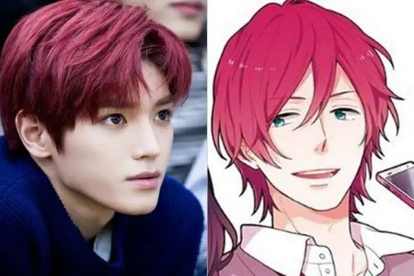 Berbagai gambar fanart Taeyong dengan gaya anime yang berbeda-beda