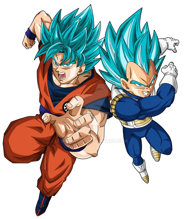 Gambar Vegeta dan Goku bersama