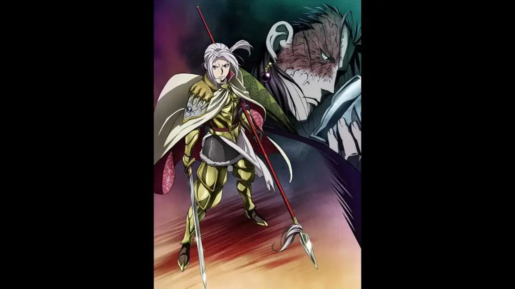 Visual kunci anime Arslan Senki yang menampilkan Arslan dan beberapa karakter utama