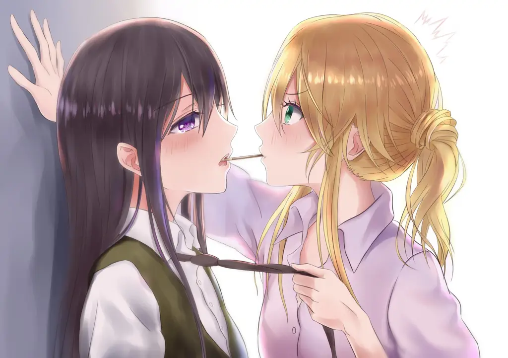 Visual kunci anime Citrus menampilkan Yuzu dan Mei