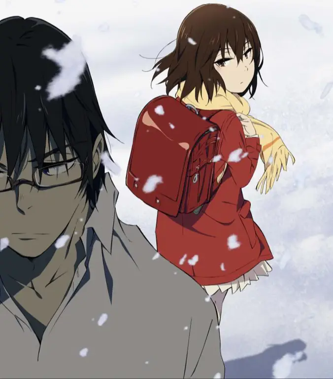 Visual Kunci Anime Erased Visual kunci anime Erased yang menampilkan Satoru Fujinuma