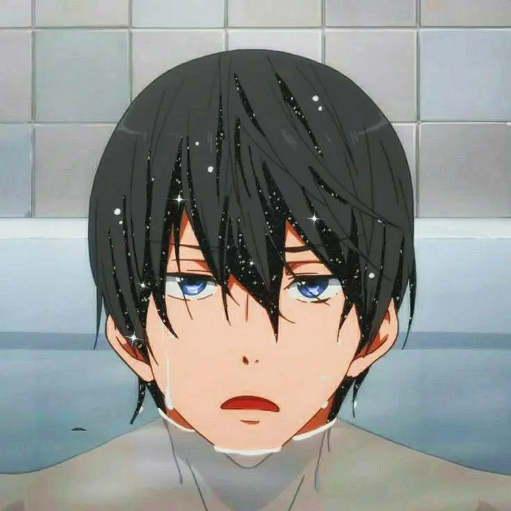 Gambar visual kunci anime Free! yang menampilkan Haruka Nanase