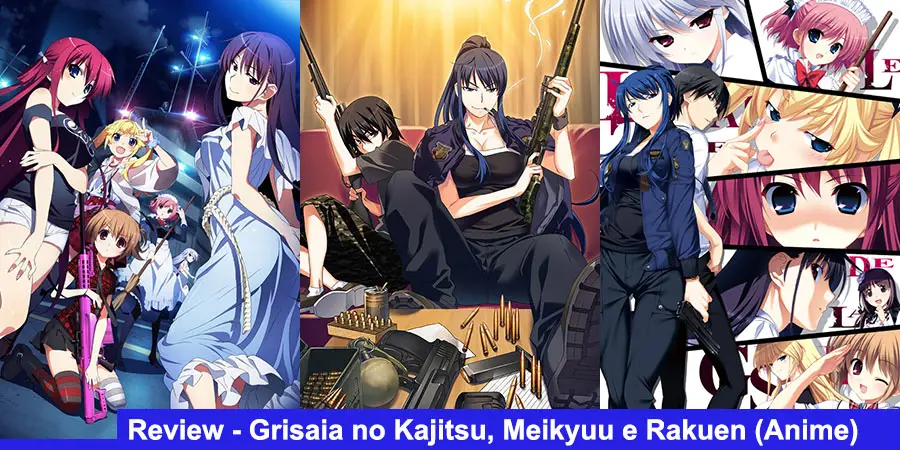 Visual kunci anime Grisaia no Rakuen yang menampilkan para karakter utama