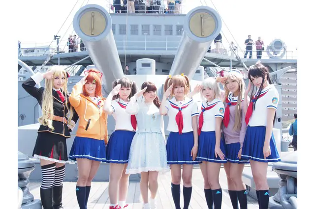 Visual kunci anime High School Fleet menampilkan para karakter utama