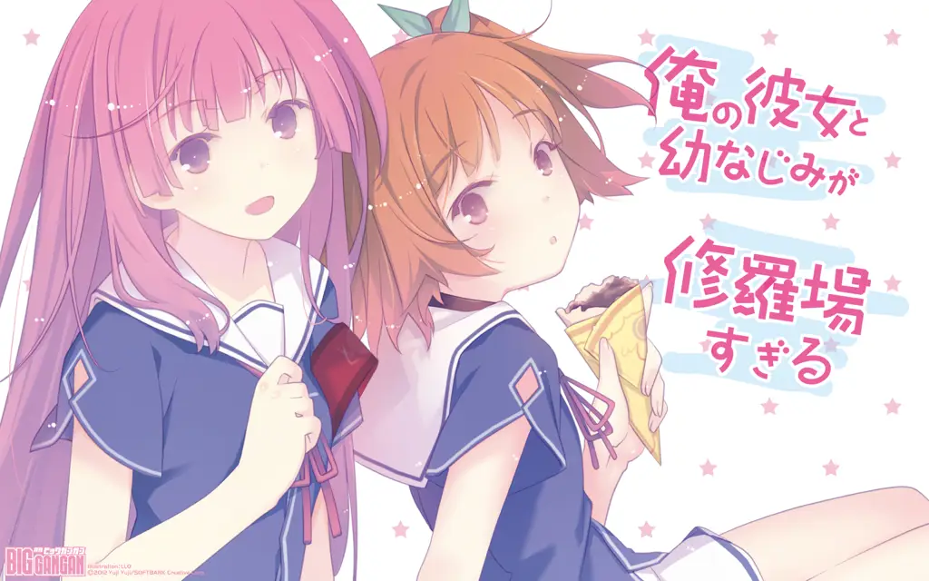 Visual kunci anime Oreshura menampilkan karakter utama