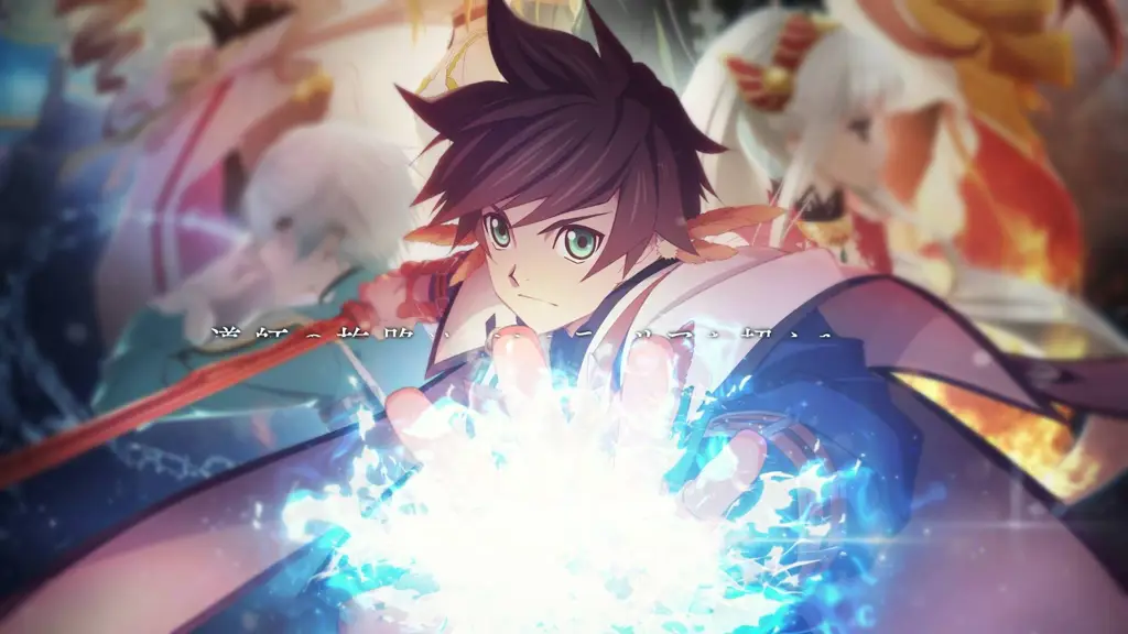 Visual kunci anime Tales of Zestiria yang menampilkan Sorey dan teman-temannya