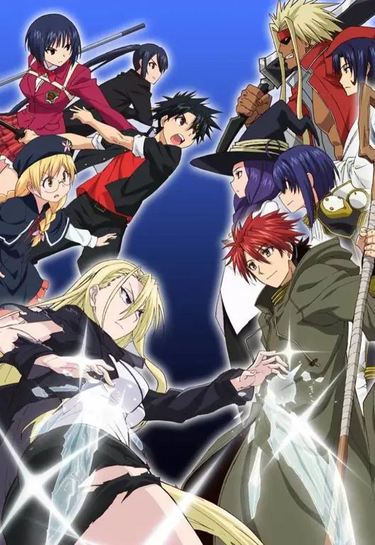 Visual kunci anime UQ Holder menampilkan karakter utama