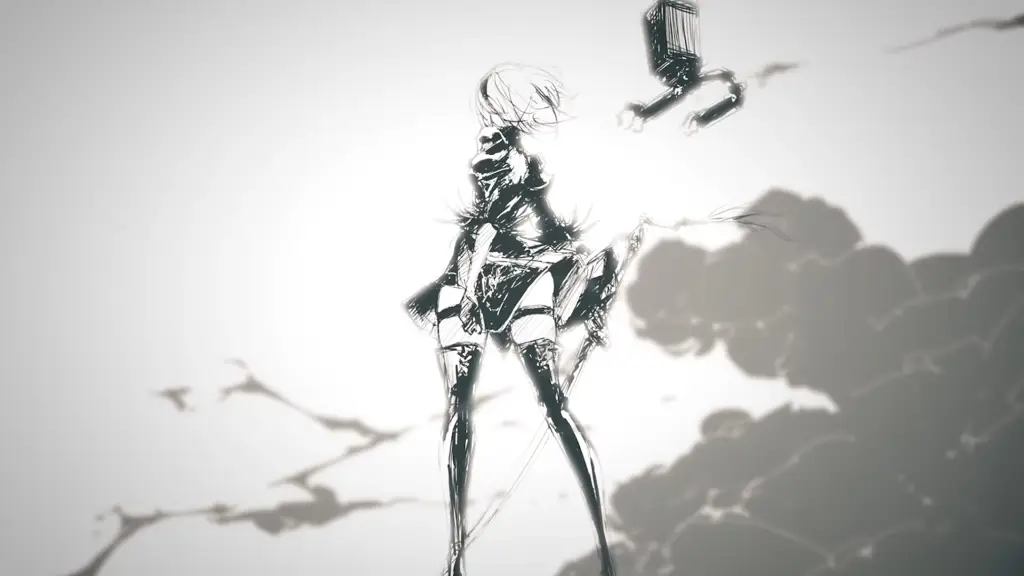 Visual kunci anime Nier Automata