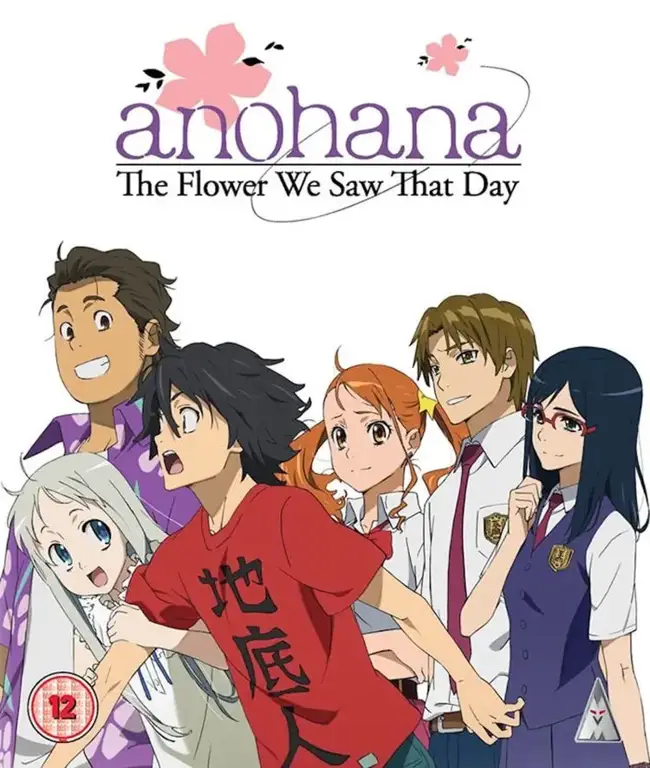 Visual kunci anime Anohana yang menampilkan para karakter utama