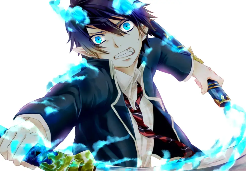 Visual kunci dari anime Ao no Exorcist