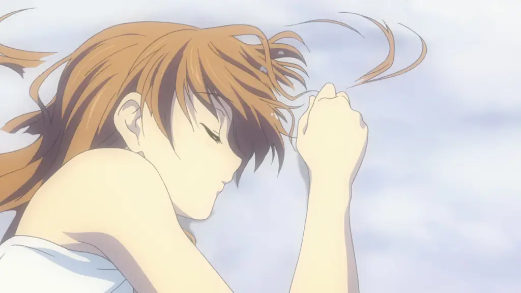 Visual kunci Clannad After Story yang menampilkan Tomoya dan Nagisa