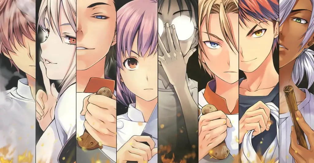 Visual kunci dari Food Wars! Shokugeki no Soma season 1