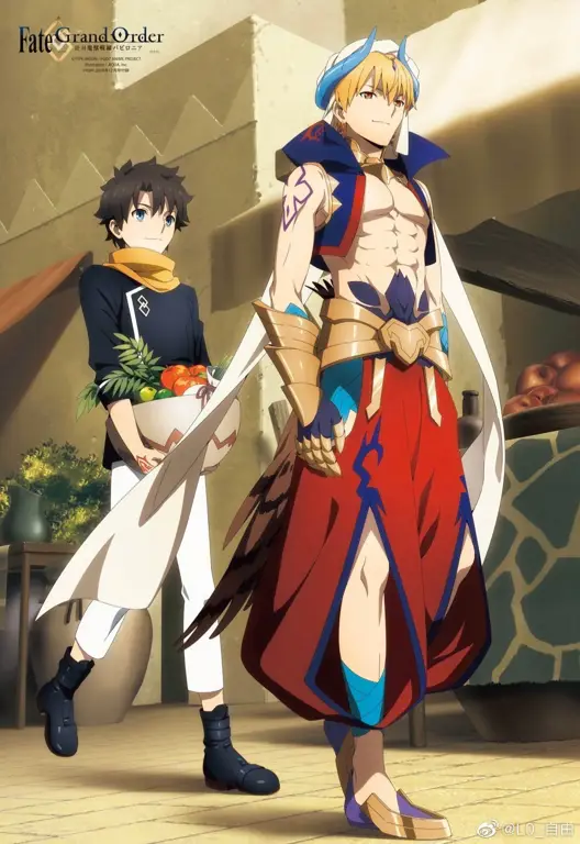 Visual kunci dari anime Fate Grand Order: Babylonia