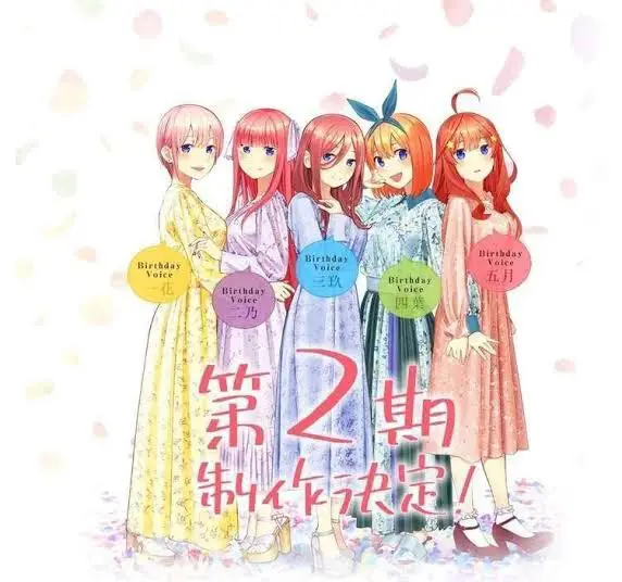 Visual kunci Gotoubun no Hanayome season 2