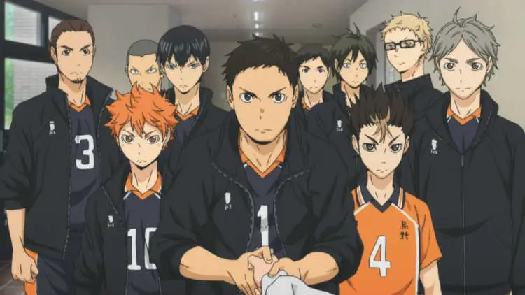 Visual kunci Haikyuu season 4 menampilkan para pemain Karasuno