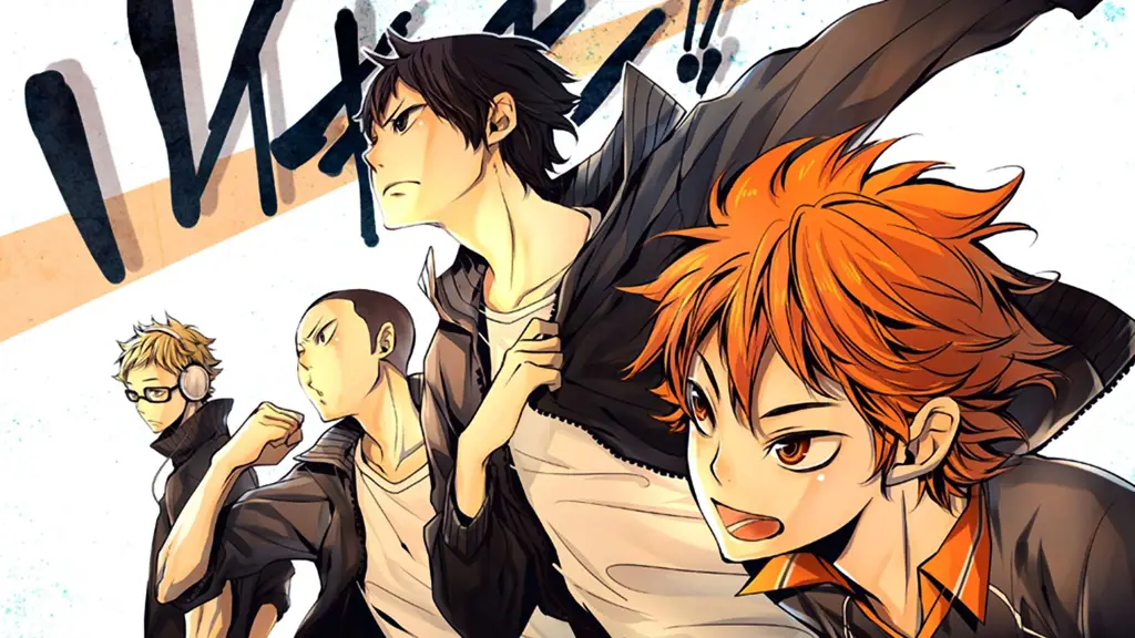 Visual kunci Haikyuu!! season 4 yang menampilkan karakter utama