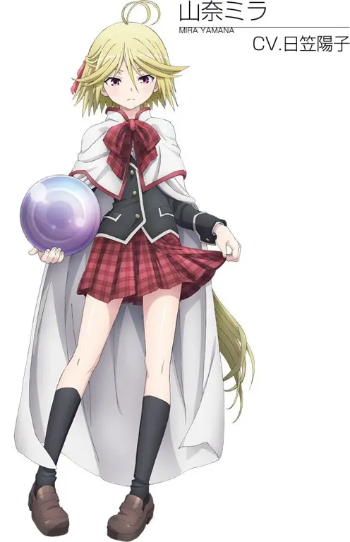 Visual kunci anime Trinity Seven yang menampilkan para karakter utama