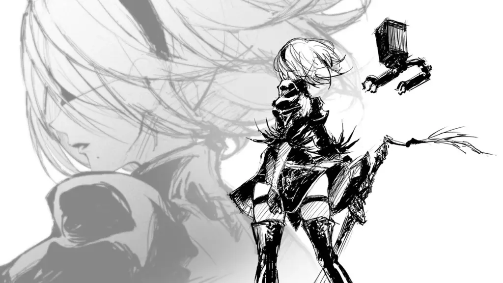 Visual kunci anime Nier Automata