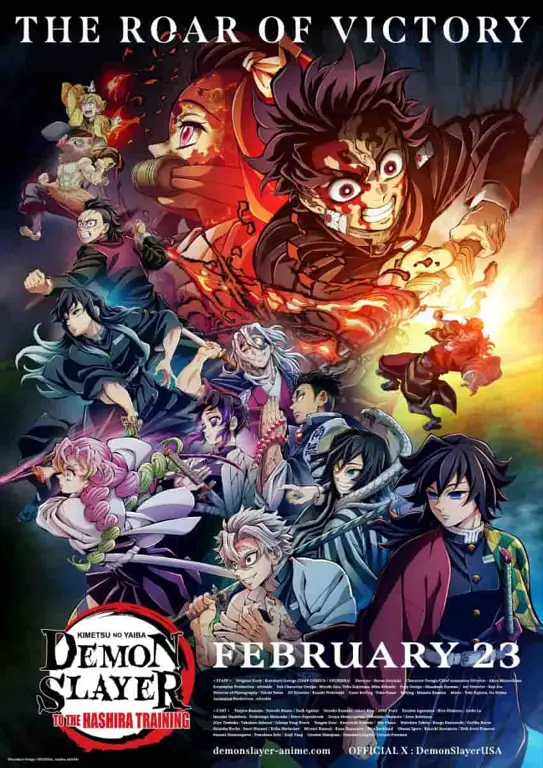 Visual kunci dari arc pelatihan Hashira di Demon Slayer