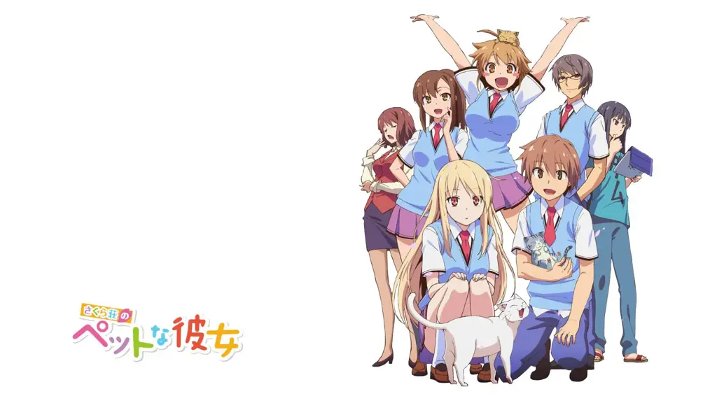 Visual kunci dari anime Sakurasou no Pet na Kanojo