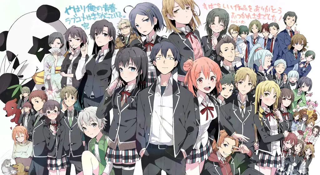 Visual kunci dari anime Oregairu