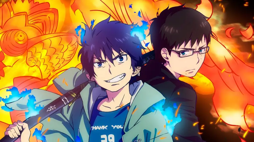 Visual kunci dari anime Ao no Exorcist