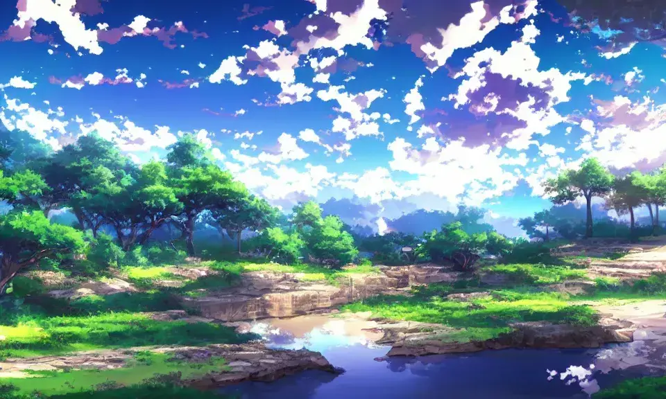 Visual yang memukau Pemandangan indah dalam anime shoujo